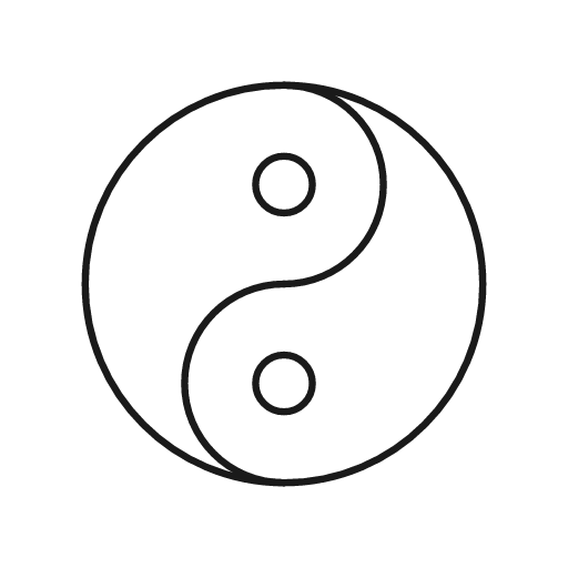 Ying yang icon, line style, from Glyphs