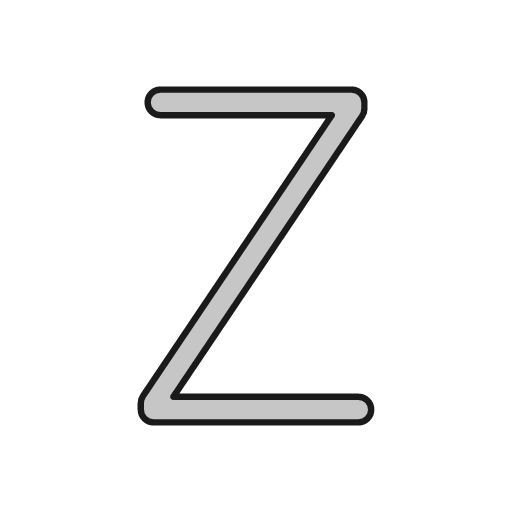Z outline icon, outline style, from Glyphs