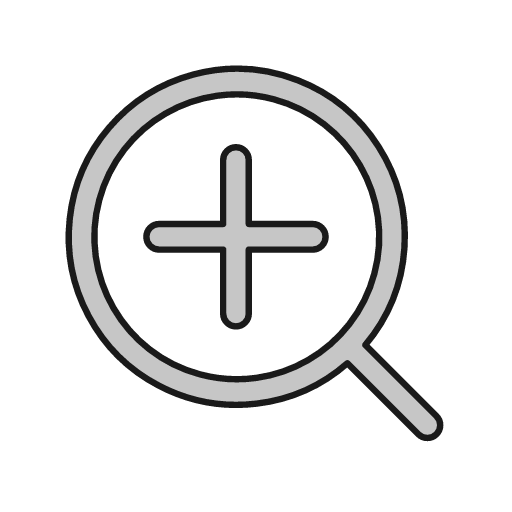 Zoom in outline icon, outline style, from Glyphs