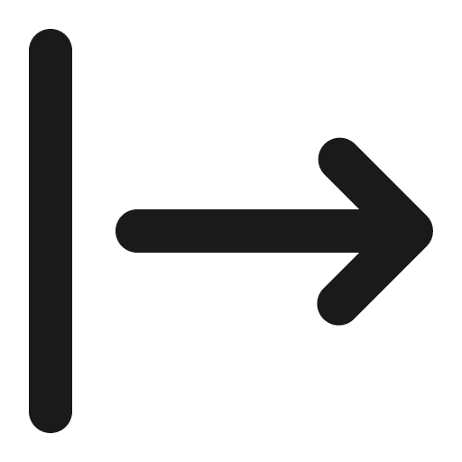 Arrow right from line icon, outline style, from Gravity UI Icons