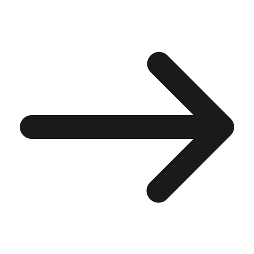 Arrow right icon, solid style, from Gravity UI Icons