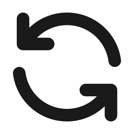 Arrows rotate left icon, solid style, from Gravity UI Icons