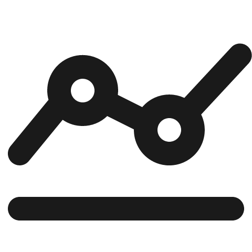 Chart line points icon, solid style, from Gravity UI Icons