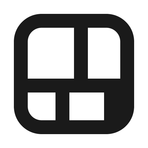 Chart treemap icon, solid style, from Gravity UI Icons