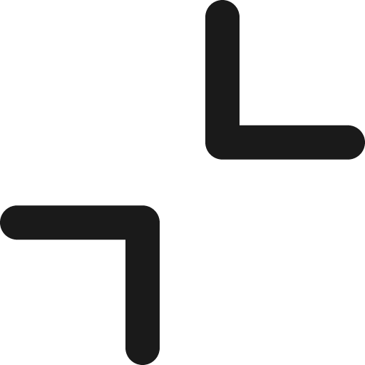 Chevrons collapse up right icon, solid style, from Gravity UI Icons