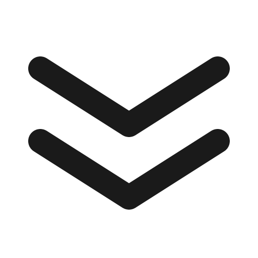 Chevrons down wide icon, solid style, from Gravity UI Icons