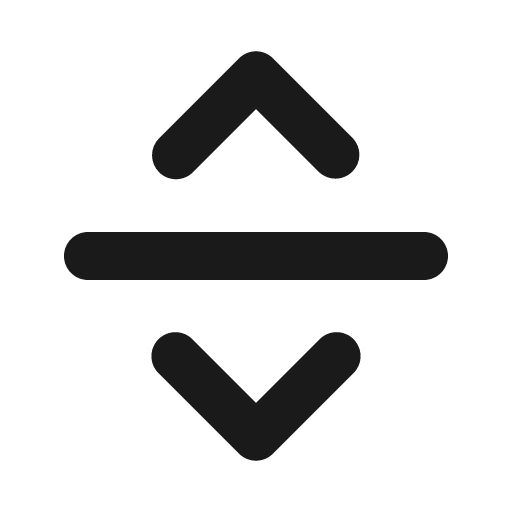 Chevrons expand vertical from line icon, outline style, from Gravity UI Icons