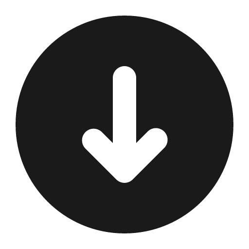 Circle arrow down fill icon, filled style, from Gravity UI Icons