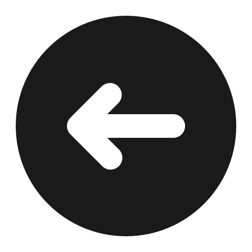 Circle arrow left fill icon, filled style, from Gravity UI Icons