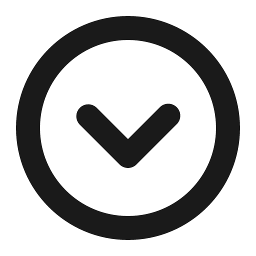 Circle chevron down icon, solid style, from Gravity UI Icons