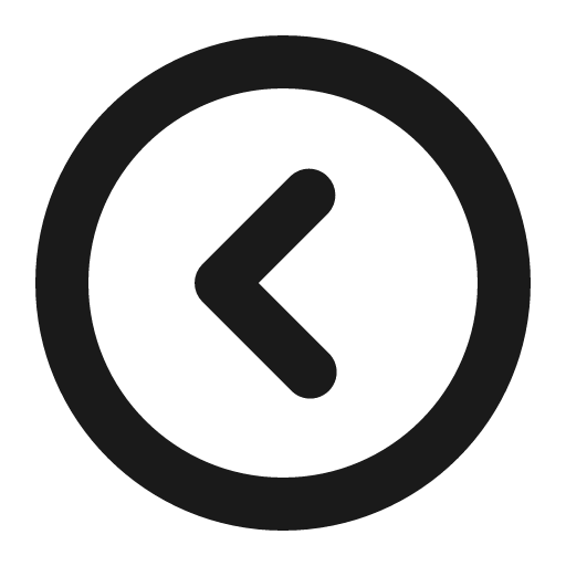 Circle chevron left icon, solid style, from Gravity UI Icons