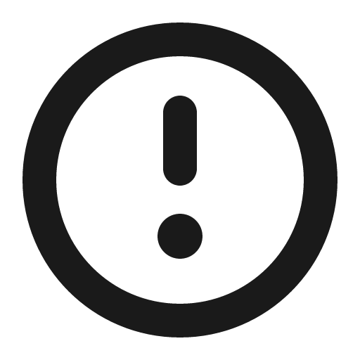 Circle exclamation icon, solid style, from Gravity UI Icons