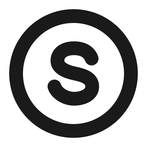 Circle letter s icon, solid style, from Gravity UI Icons