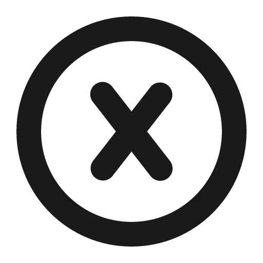 Circle letter x icon, solid style, from Gravity UI Icons