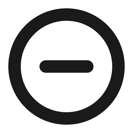 Circle minus icon, solid style, from Gravity UI Icons