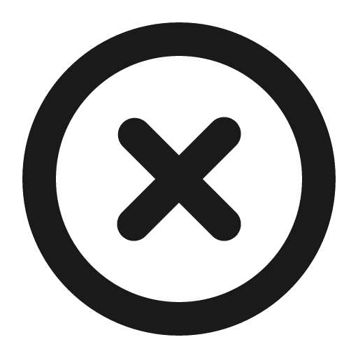 Circle xmark icon, solid style, from Gravity UI Icons