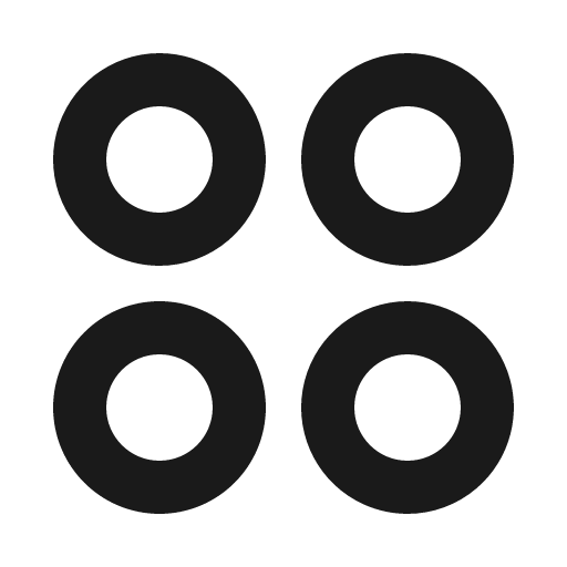 Circles 4 square icon, solid style, from Gravity UI Icons