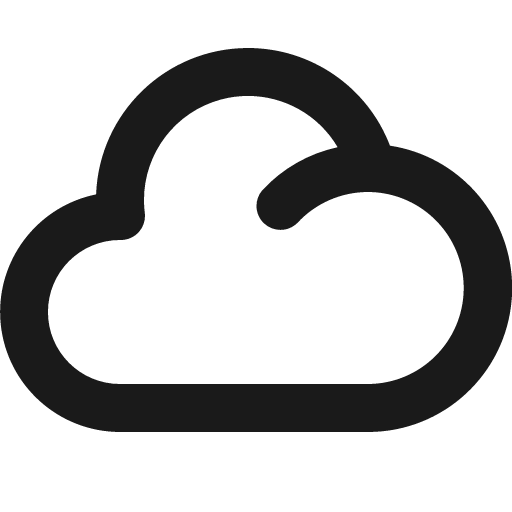 Cloud icon, solid style, from Gravity UI Icons