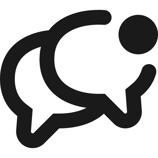 Comments dot icon, solid style, from Gravity UI Icons