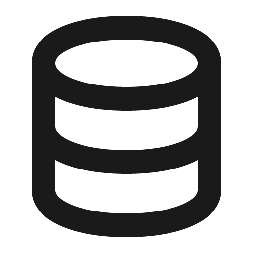 Database icon, solid style, from Gravity UI Icons