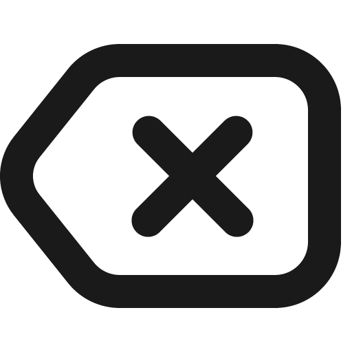 Delete icon, solid style, from Gravity UI Icons