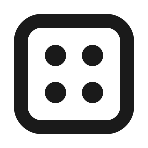 Dice 4 icon, solid style, from Gravity UI Icons