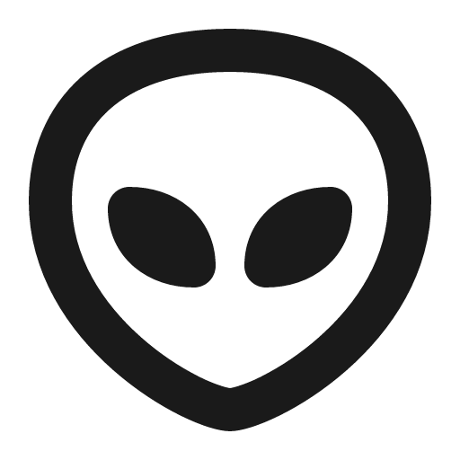 Face alien icon, solid style, from Gravity UI Icons