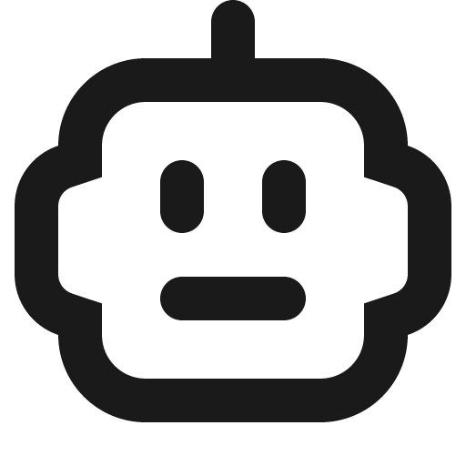 Face robot icon, solid style, from Gravity UI Icons