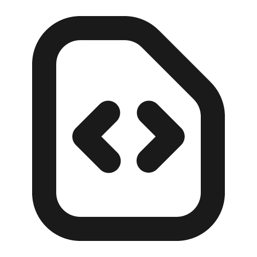 File code icon, solid style, from Gravity UI Icons