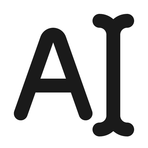 Font cursor icon, solid style, from Gravity UI Icons