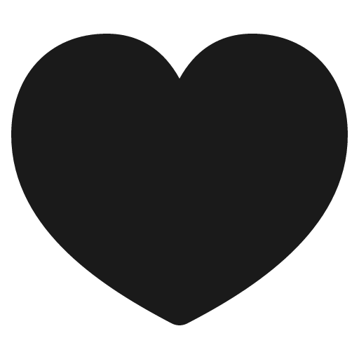 Heart fill icon, filled style, from Gravity UI Icons