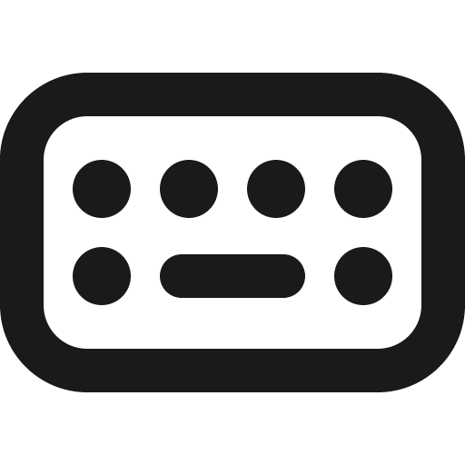 Keyboard icon, solid style, from Gravity UI Icons
