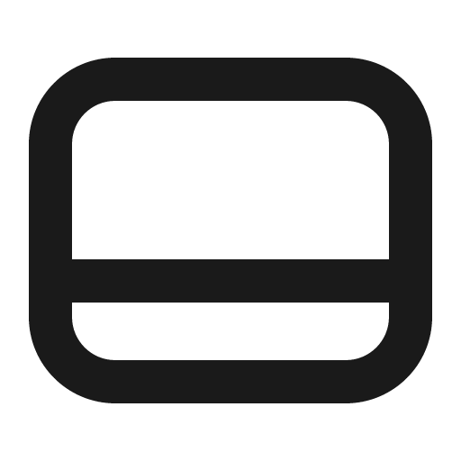 Layout footer icon, solid style, from Gravity UI Icons