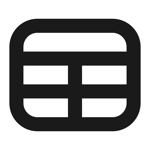 Layout header cells large icon, solid style, from Gravity UI Icons