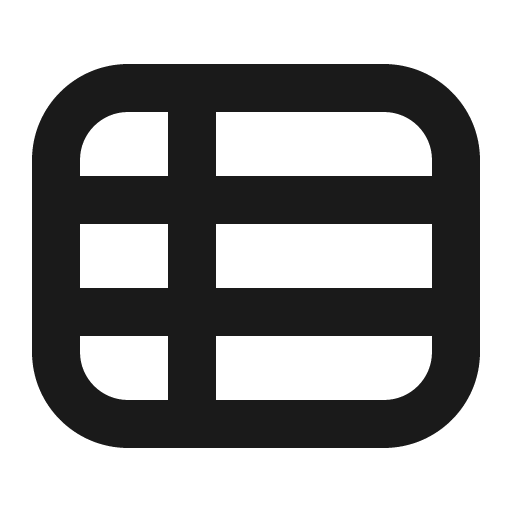 Layout list icon, solid style, from Gravity UI Icons