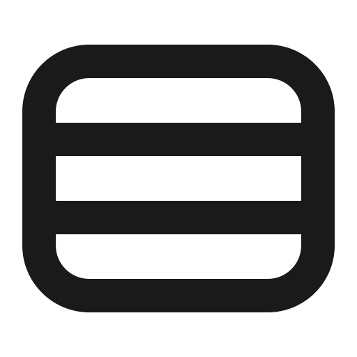 Layout rows 3 icon, solid style, from Gravity UI Icons