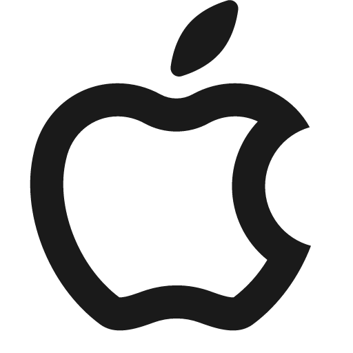 Logo apple icon, solid style, from Gravity UI Icons