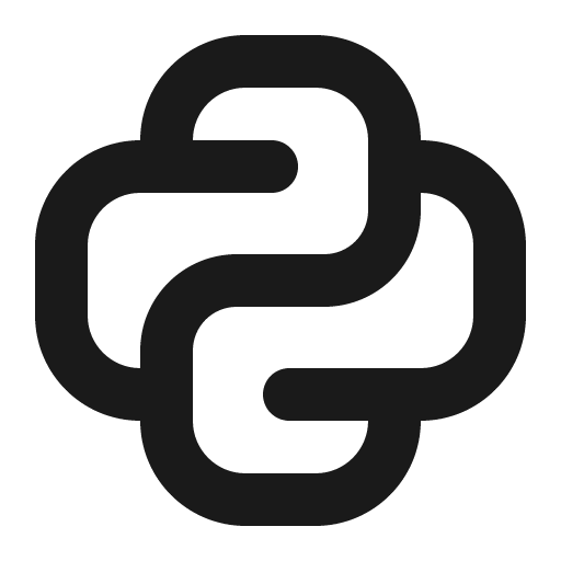 Logo python icon, solid style, from Gravity UI Icons