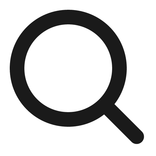 Magnifier icon, solid style, from Gravity UI Icons