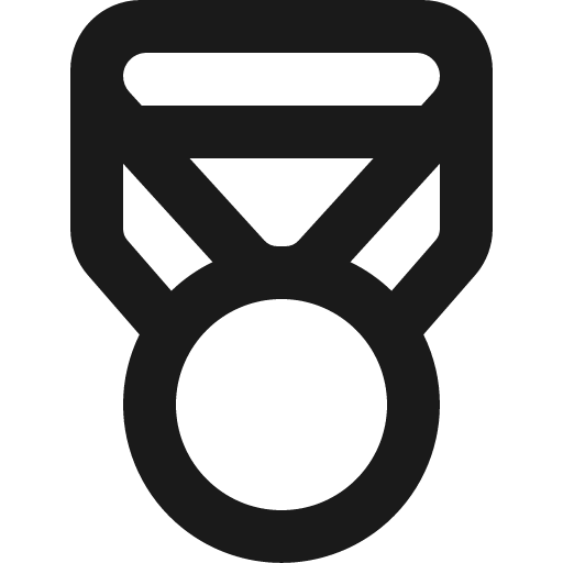 Medal icon, solid style, from Gravity UI Icons