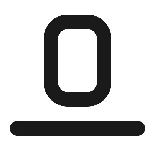 Object align bottom icon, solid style, from Gravity UI Icons