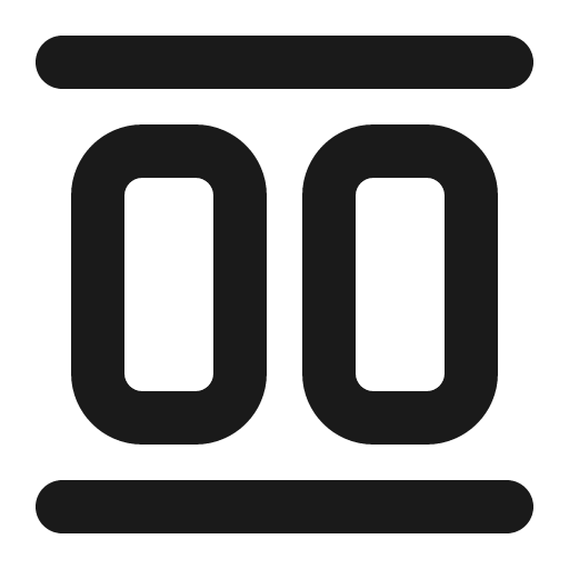 Objects align justify vertical icon, solid style, from Gravity UI Icons