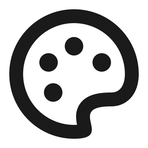 Palette icon, solid style, from Gravity UI Icons