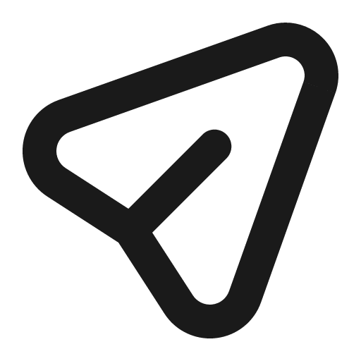 Paper plane icon, solid style, from Gravity UI Icons