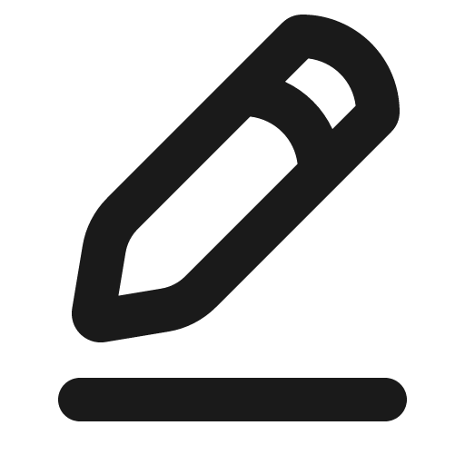 Pencil to line icon, outline style, from Gravity UI Icons