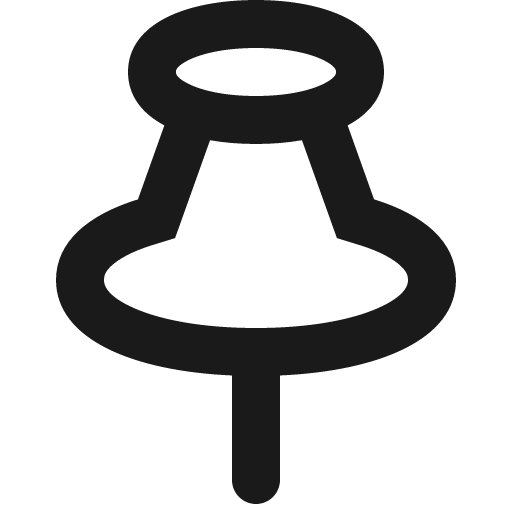 Pin icon, solid style, from Gravity UI Icons