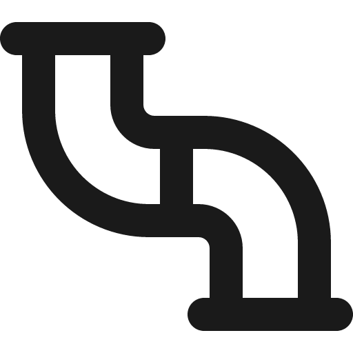 Pipeline icon, solid style, from Gravity UI Icons