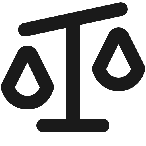 Scales unbalanced icon, solid style, from Gravity UI Icons