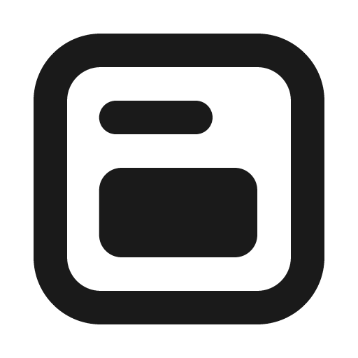 Square article icon, solid style, from Gravity UI Icons