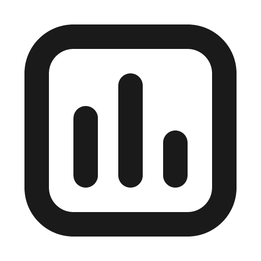 Square chart column icon, solid style, from Gravity UI Icons